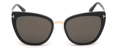 Shop Tom Ford 0717 Simona Cat-eye Sunglasses In Black