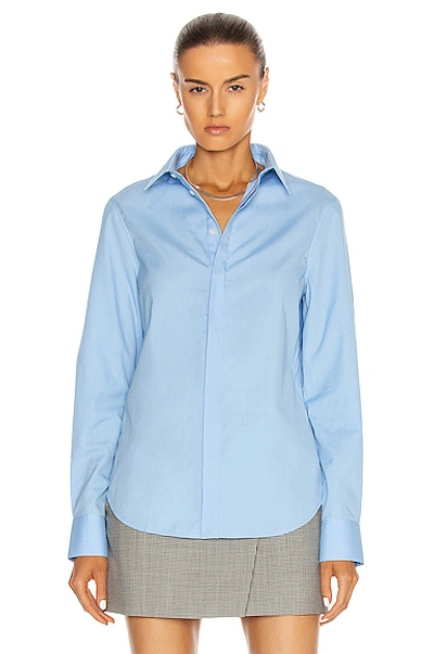 Shop Wardrobe.nyc Classic Shirt In Blue