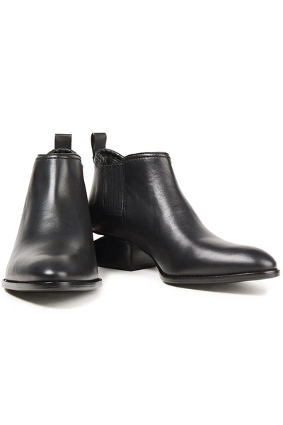 Shop Alexander Wang Kori Leather Ankle Boots In Black