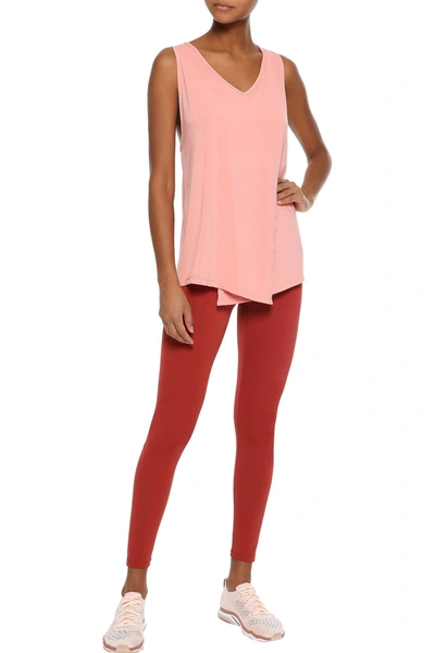 Shop Iris & Ink Layered Stretch-jersey Tank In Coral