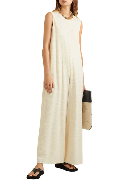 Shop The Row Zooey Tweed Jumpsuit In Ivory