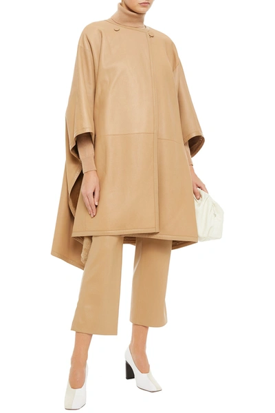 Shop The Row Shearling Cape In Sand