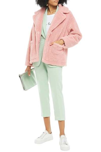Shop Stand Studio Marina Faux Shearling Jacket In Baby Pink