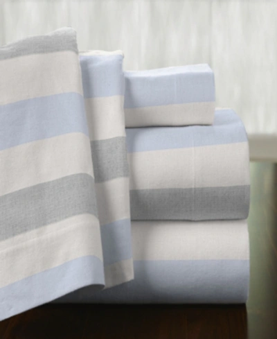 Shop Pointehaven Savannah Stripe Superior Weight Cotton Flannel Sheet Set, Queen