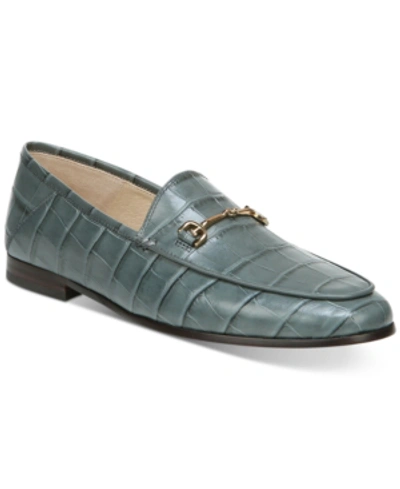 Shop Sam Edelman Women's Loraine Bit Loafers Women's Shoes In Grey Iris Croco