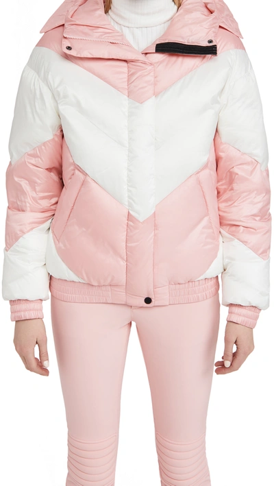 Shop Perfect Moment Aspen Puffer Snow White/pure Pink