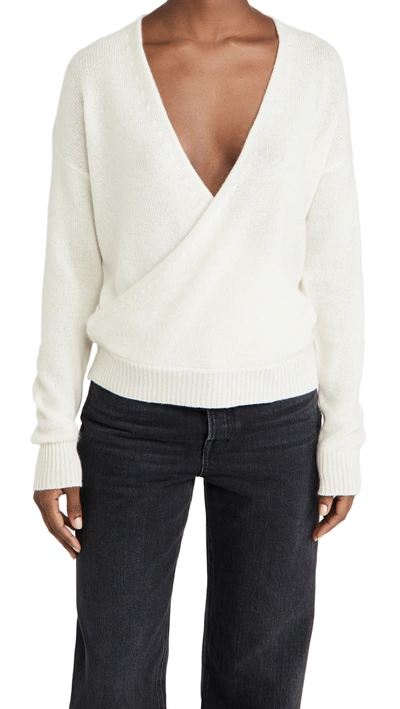 Shop 360 Sweater Cassian Cashmere Sweater In Chalk