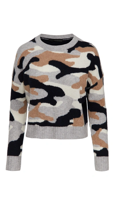 Shop 360 Sweater Kris Cashmere Sweater In Navy/multi