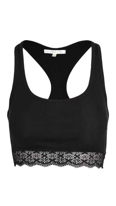 Shop Z Supply Hailey Rib Tank Bra In Black