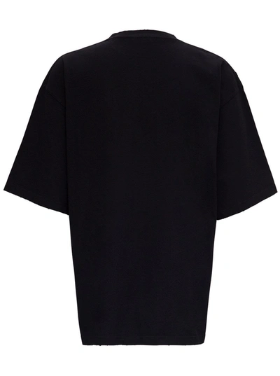 Shop Balenciaga Cotton T-shirt With Print In Black