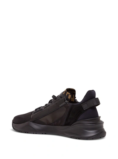 Shop Fendi Flow Sneakers In Black Nylon