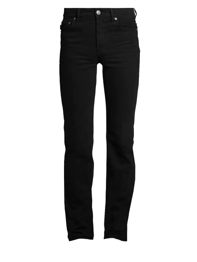 Shop Balenciaga Men's Five-pocket Fitted Jeans In Pitch Black