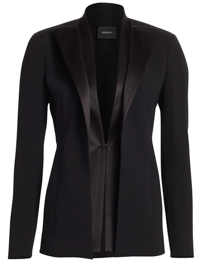 Shop Akris Women's Delaney Double-lapel Jacket In Black