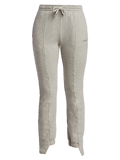 Shop Vetements Women's Cut-up Sweatpants In Grey Melange