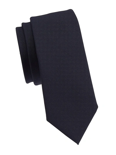 Shop Brunello Cucinelli Men's Solid Wool Tie In Navy
