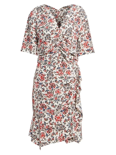 Shop Isabel Marant Women's Arodie Floral Sheath Dress In Red