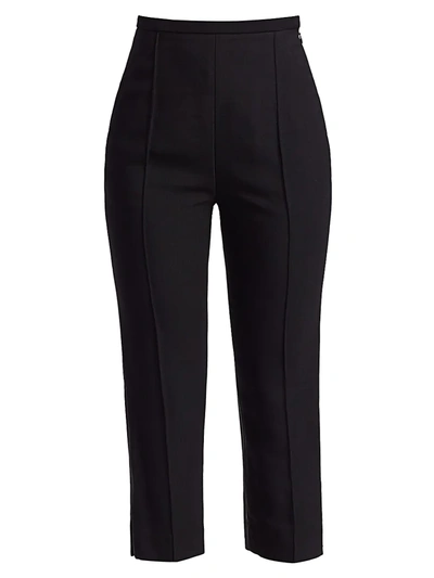 Shop Khaite Women's Bridget Cropped Trousers In Black