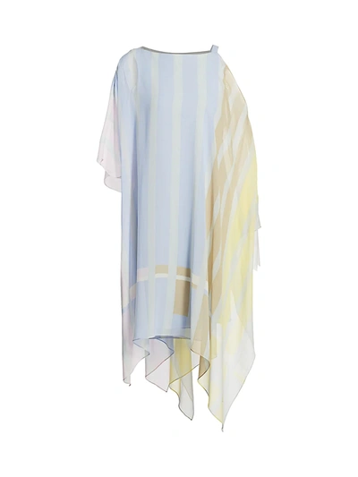 Shop Akris Women's Variazoni Silk Handkerchief Shirt Dress In Neutral