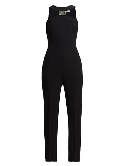 Shop Givenchy Embellished Band-neck Jumpsuit In Silver