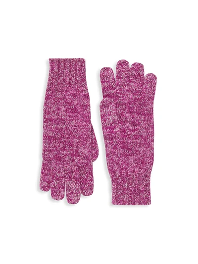 Shop Saks Fifth Avenue Women's Marled Cashmere Knit Gloves In Pink