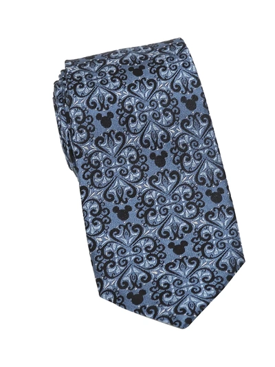 Shop Cufflinks, Inc Men's Disney Mickey Mouse Damask Tile Tie In Blue