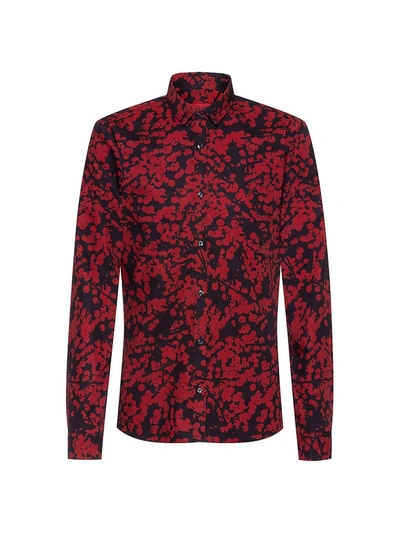 Shop Hugo Ero Printed Sport Shirt In Red