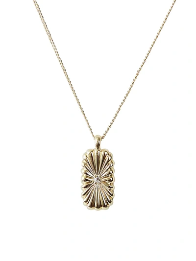 Shop Akola Women's Hope Inspirational 10k Yellow Goldplated, Designer Crystal & Horn Chain Pendant Necklace