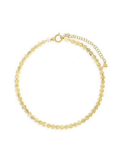 Shop Cadar Women's Wings Of Love 18k Yellow Gold Short Heart Necklace