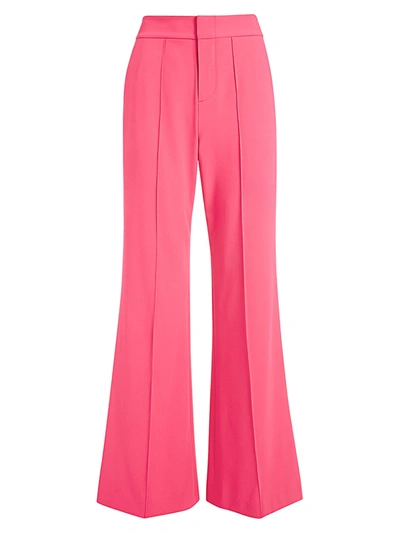 Shop Alice And Olivia Women's Dylan High-rise Wide-leg Pants In Wild Pink