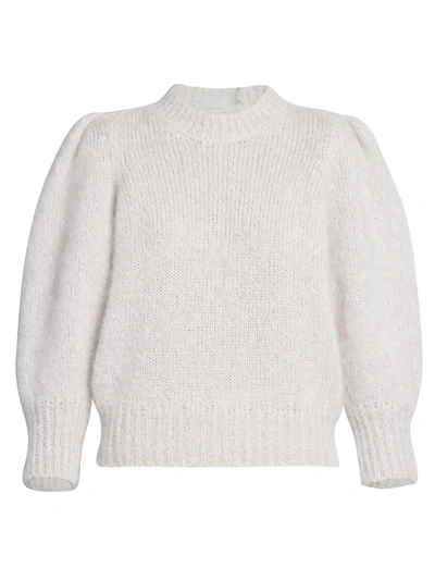 Shop Isabel Marant Emma Puff-sleeve Sweater In Chalk