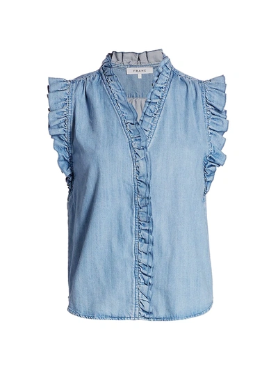FRAME LAUREN CHAMBRAY TOP 400013460197