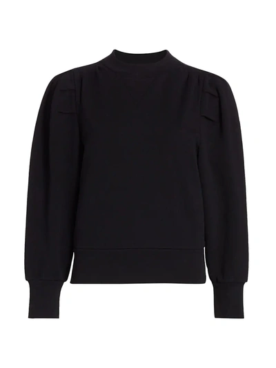 Shop Frame Shirred Sweatshirt In Noir