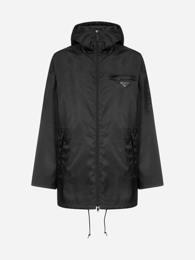 Shop Prada Re-nylon Hooded Jacket