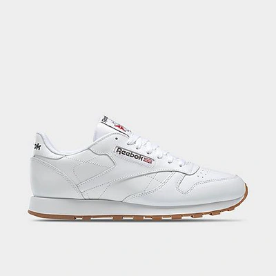 Shop Reebok Men's Classic Leather Casual Shoes In White/gum