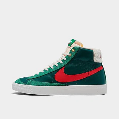 Shop Nike Blazer Mid '77 Vintage Christmas Sweater Casual Shoes In Dark Atomic Teal/university Red/lucky Green