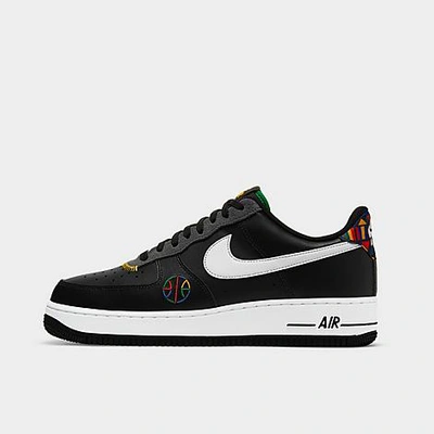 Shop Nike Men's Air Force 1 '07 Lv8 Live Together Play Together Casual Shoes In Black/white/dark Grey/university Gold