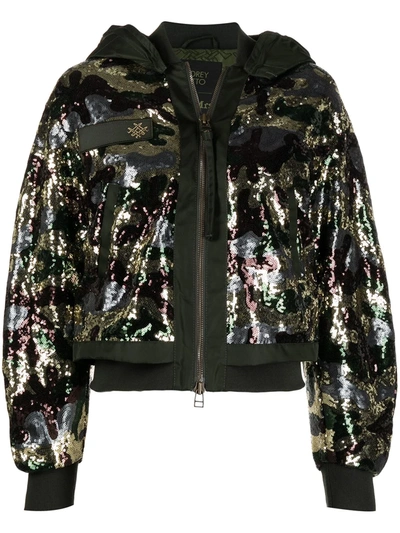 Bomber Jacket with Sequins - Black/multicolored - Kids