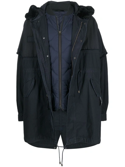 Shop Mr & Mrs Italy X Nick Wooster Detachable Quilted Parka In Blue