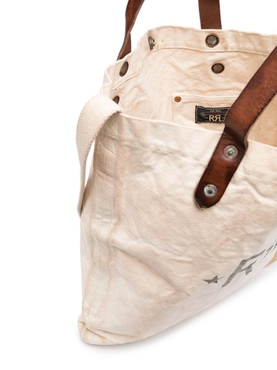 Shop Ralph Lauren Rrl Shopper Tote Bag In Neutrals