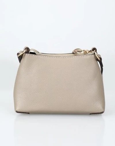 Shop See By Chloé Joan Mini Hobo Bag Woman Cross-body Bag Dove Grey Size - Bovine Leather