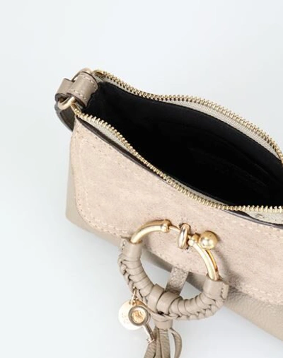 Shop See By Chloé Joan Mini Hobo Bag Woman Cross-body Bag Dove Grey Size - Bovine Leather