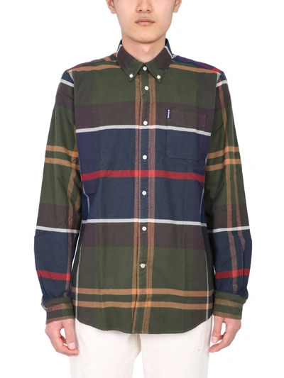 Shop Barbour Tailored Fit Shirt In Verde