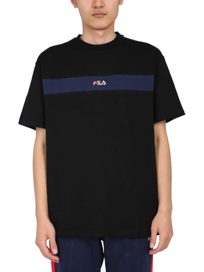 Shop Fila Crew Neck T-shirt In Nero