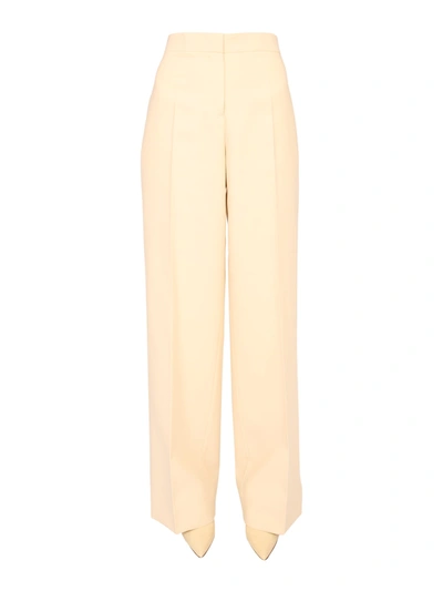 Shop Jil Sander High Waist Trousers In Bianco