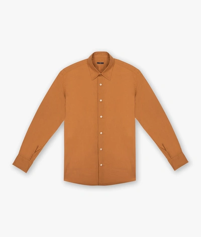 Shop Larusmiani Leisure Cotton Shirt In Orange