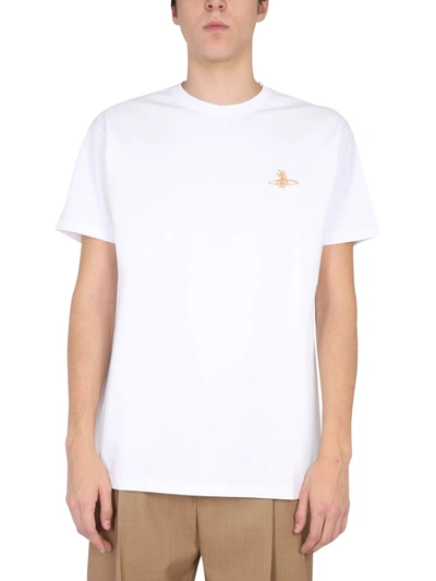 Shop Vivienne Westwood Boxy Fit T-shirt In Bianco