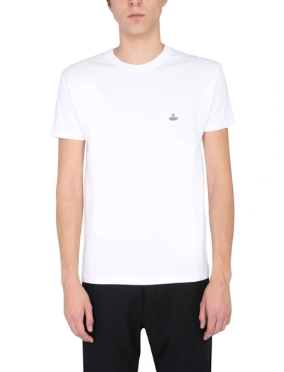 Shop Vivienne Westwood Crew Neck T-shirt In Bianco