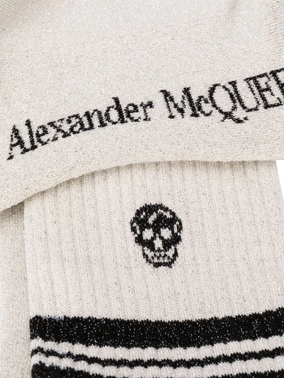 Shop Alexander Mcqueen Skull Sport Socks In Neutrals