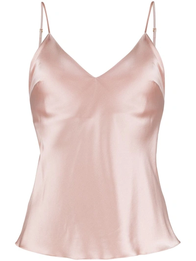 Shop Gilda & Pearl Sophia Satin Camisole Top In Pink