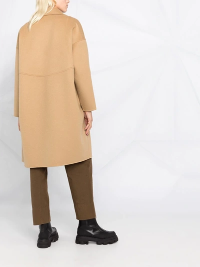 Shop Stella Mccartney Bilpin Oversized Wool Coat In Neutrals